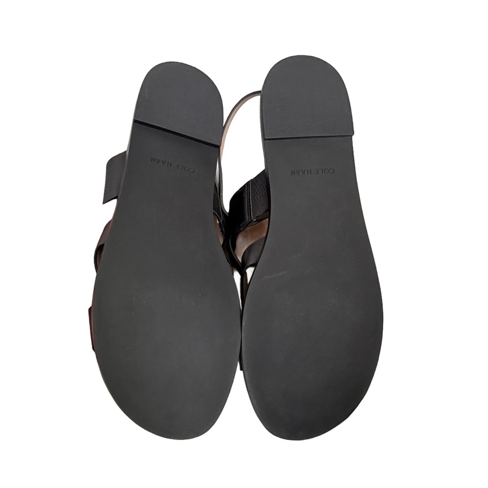Cole Haan Women's Fawn Flat Sandal Black Leather Strappy Size 10 NWOB - Picture 8 of 9